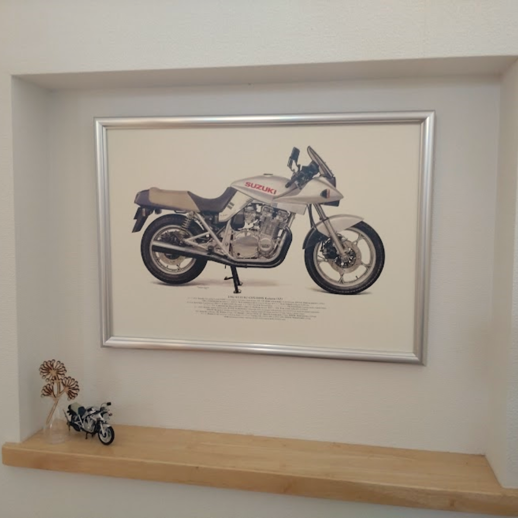 柴田制作所モーターサイクル図版 普及版A3サイズ 1982 SUZUKI GSX1100S Katana(SZ)