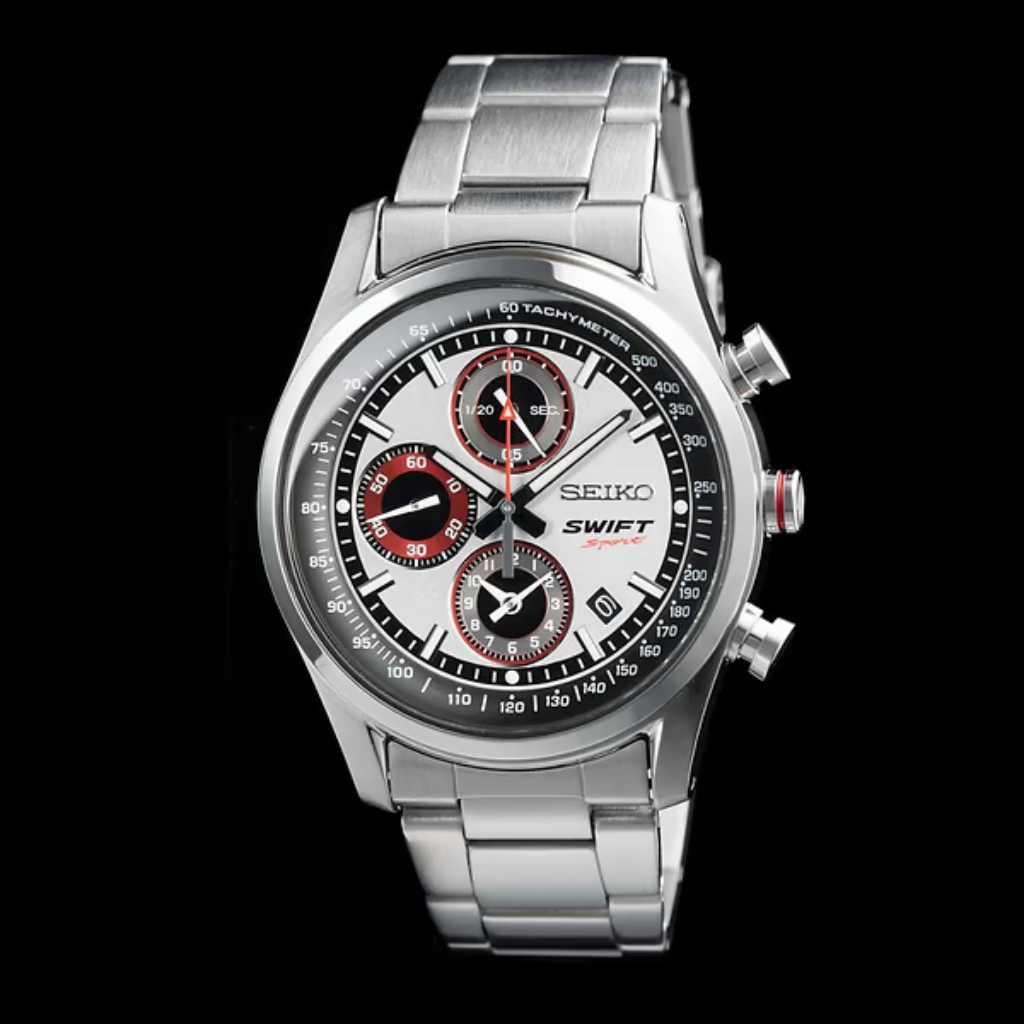 SUZUKI SWIF SPORT × SEIKO コラボレーション クロノグラフウォッチ【PREMIUM SILVER】
