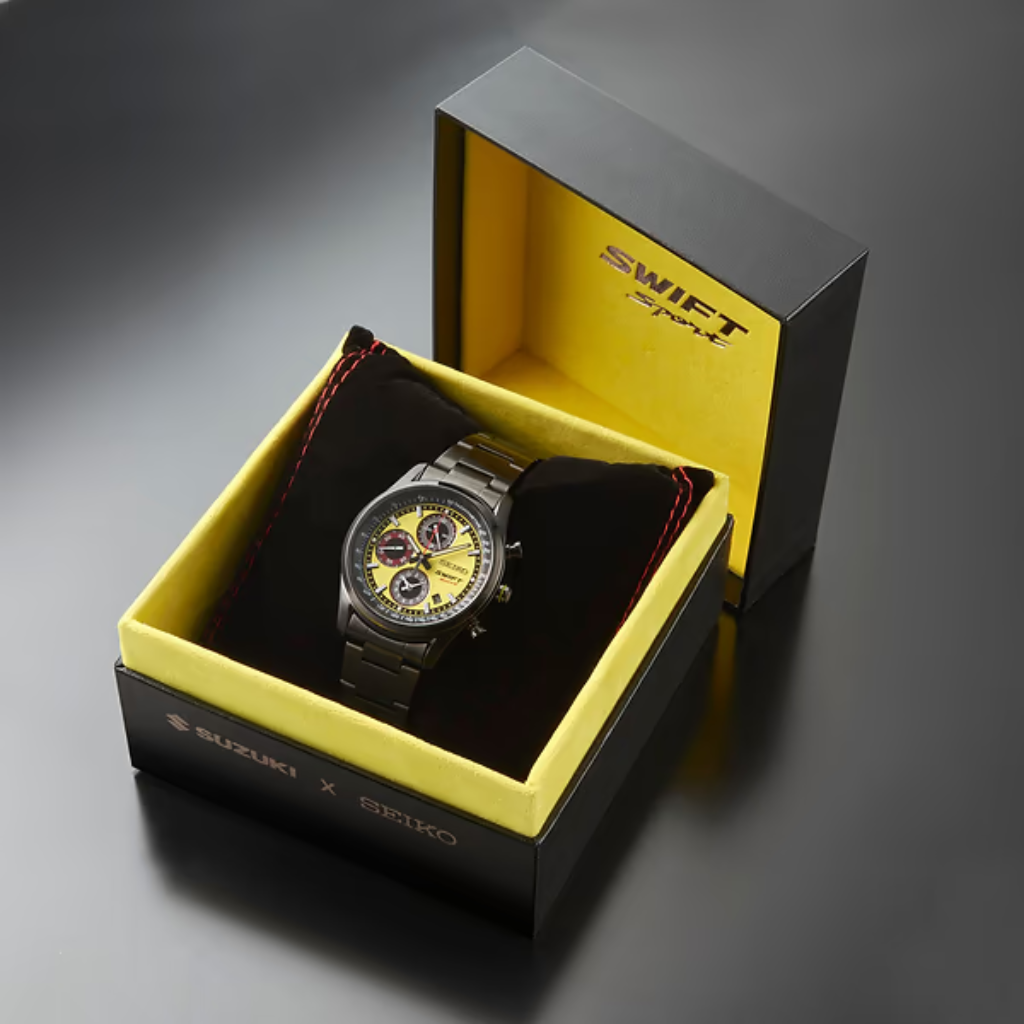 SUZUKI SWIF SPORT × SEIKO コラボレーション クロノグラフウォッチ【CHAMPION YELLOW】