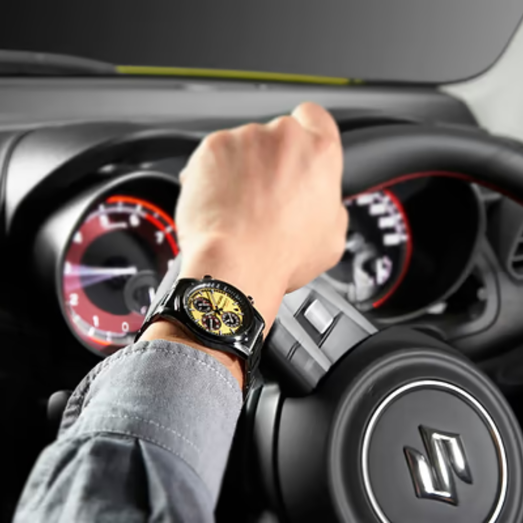 SUZUKI SWIF SPORT × SEIKO コラボレーション クロノグラフウォッチ【CHAMPION YELLOW】